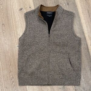 Pendleton Taupe Wool Vest with Zip Closure